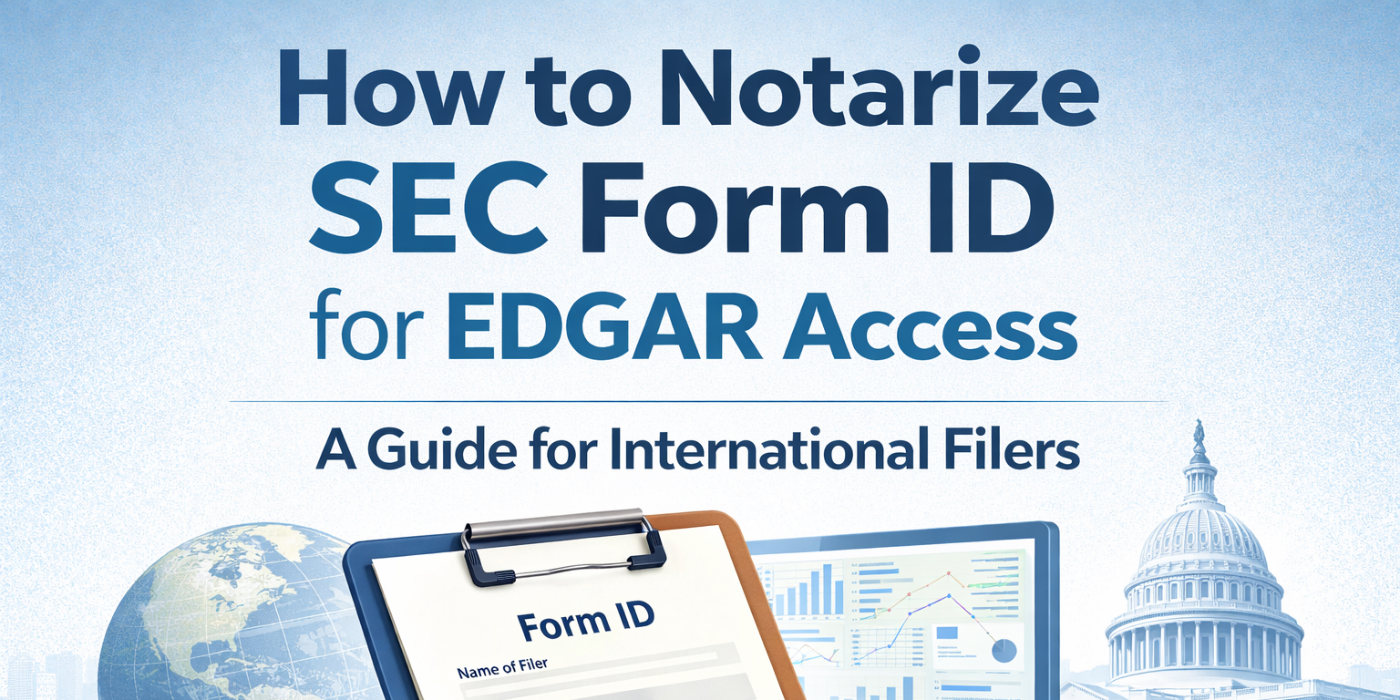 How to Notarize SEC Form ID for EDGAR Access (International Filers ...